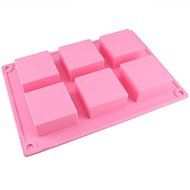 WICOO 6-Cavity Petite Silicone Mold for Soap, Bread, Loaf, Muffin, Brownie, Cornbread, Cheesecake, Pudding, and... N4