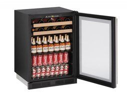 U-Line U1224BEVS00A Built-in Beverage Center, 24", Stainless Steel