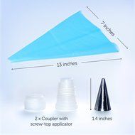 27 Piece Cake Decoration Icing Tips Set With Piping Bag - Stainless Steel Dispenser Nozzle Kit For Professional... N5