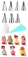 Russian Piping Tips, KOOTIPS 7-piece Stainless Steel Decoration Tips Korean Bobbi Skirt Icing Tips Set Cake Decorating... N4