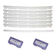 CIMC LLC 2 hepa Filters + 6 Blades and 1 Squeegee Replacement For Neato XV-11 xv-12 xv-14