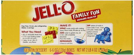 JELL-O Jigglers Halloween Mold Kit, Orange and Grape, 12 Ounce N13