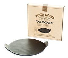 Divine Deli Ceramic Pizza Stone, 14.5" in Black