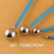 Pro Cake Tool | Incredible 4pcs Double Ended Cake Decoration/Sculpting Tool | Comfort Steady Easy Grip | Suitable... N5