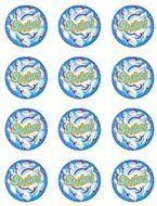 Bowling Edible Cupcake Toppers - Set of 12