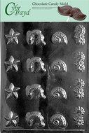 Cybrtrayd N005 Sea Assortment Chocolate Candy Mold with Exclusive Cybrtrayd Copyrighted Chocolate Molding Instructions