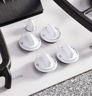 GE Profile 30" White Built-In Gas Downdraft Cooktop