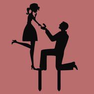 Black Cake Topper For Engagement Or Bridal N4
