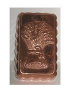 Oblong Copper Jello Mold Pan with Wheat Design - 8&quot; N2