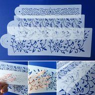 ART Kitchenware 3pcs Flower and Leaf Fondant Stencil for Wedding Cake Decorating DIY Cake Tools Set ST-824 Beige... N4