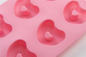 6 Cavity Love Heart Handmade DIY Cake Cookie Ice Mold Soap Making Mould N2