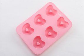 6 Cavity Love Heart Handmade DIY Cake Cookie Ice Mold Soap Making Mould N3