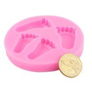 uxcell Lovely Baby Feet Fondant Mold Wedding Cake Mould Decoration Baking Tool N4