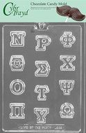 Cybrtrayd Greek Letters Nu Through Omega Chocolate Candy Mold