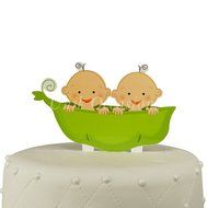 Unik Occasions Twins Acrylic Cake Topper (Boys)