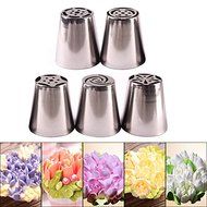 Pastry Tips Set 5Pcs/Lot Russian Tulip Icing Piping Nozzles Kitchen Cake Decoration Decor Tips Tool #83838 N3