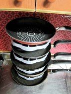 New Pan and Pot Organizer Rack Multi Uses Kitchen Rack Frying Pan Stand Holder N8