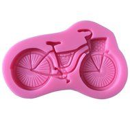 LYNCH 3D Bicycle Shaped Silicone Fondant Chocolate Mold DIY Cake Decoration,Pink