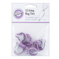 Wilton 417-173 ICING BAG TIES,RUBBER, 12 CT. BAG CLOSURES M4587