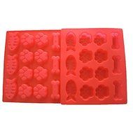Y&amp;XL&amp;H 1Pcs Silicone Pets Dog Paws Bones Fish Baking Molds 14-cavity Mixed Food Grade Large Mats Trays N3