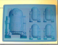 Set of 2 Star Wars Silicone Ice Trays / Chocolate Molds: Darth Vader and R2-D2 N2