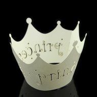 Bit Fly Princess Crown Baby Shower Birthday Party Laser Cut Celebration Decor Cupcake Wrapper Wraps Case (50pc... N20