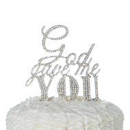 God Gave Me You Cake Topper for Wedding or Anniversary, Gold Party Decoration N4