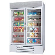 Beverage-Air MMF44-1-W-EL MarketMax 47" Two Section Glass Door Reach-In Merchandiser Freezer with LED Lighting...