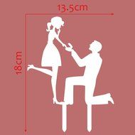 Black Cake Topper For Engagement Or Bridal N5