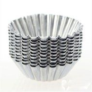 BUYBUYMALL 20pcs Egg Tart Aluminum Lined Mould Tin Baking Tool Cupcake Cake Cookie Molds