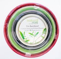 Natural Home MOBOO 4-Piece Stacking and Nesting Mixing Bowls