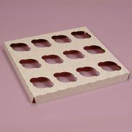 Pack of 10 Mini Cupcake Box holds 12 WHITE 9x9x2.5 with INSERTS Bakery Cake Box N2