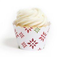 Dress My Cupcake Christmas Snowflakes Cupcake Wrappers, Set of 12