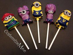 Lovable You Chocolate Candy Lollipop Mold Despicable Me Minion N2