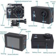 Uphig Full HD 1080P 4K@30fps SJ8000 WIFI Sony IMX179 16MP 2.0inch LCD 170 Degree Wide Angle Sport Action Camera... N4