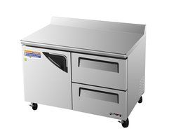 Turbo Air TWR48SDD2 12 cu. ft. Super Deluxe Series Worktop Refrigerator with Efficient Refrigeration System Hot...