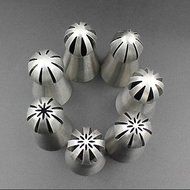 Sher 7Pcs DIY Cake Decorating Tools Russian Icing Piping Cream Pastry Nozzles Tips N2