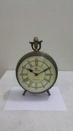 NAUTICAL MARITIME ~ SILVER FINISH DESKTOP ~ TABLE CLOCK DECOR N2