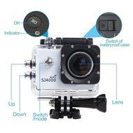 Mira-Tech Waterproof Action Camera 12MP 1080P HD with 2 Batteries and Free Accessories Kit (Wifi White) N2