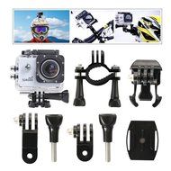 Mira-Tech Waterproof Action Camera 12MP 1080P HD with 2 Batteries and Free Accessories Kit (Wifi White) N4