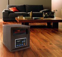 Clevr Portable Electric 1500w Infrared Heater Quartz Wood 1200 SQFT Fireplace N2