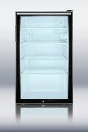 Summit SCR500BL7HHADA 20&quot; All Refrigerator with 4.1 cu. ft. Capacity Glass Door Auto Defrost Adjustable Glass...