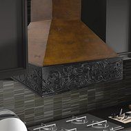 1200 CFM Wall Mounted Range Hood Size: 17.5" H x 48" W x 21.5" D, Finish: Walnut and Antigua