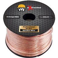 eXtreme Speaker Wire, 14AWG 2-Conductor Stranded Cable (100 Feet, Clear)