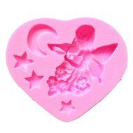 Wocuz W0064 Fairy Moon Stars Shape Silicone Candy Fondant Chocolate Accessory Mold Cake Decorating Mould N2