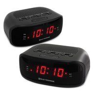 Electrohome EAAC200 Digital AM/FM Clock Radio with Battery Backup &amp; Dual Alarm (2 Pack)