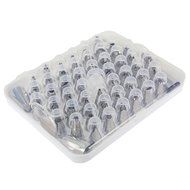 CoZroom 52-Piece Stainless Steel Cake Decorating Tube Set for Cake Decoration with Hinged Storage Box N5