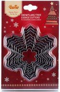 Set of 9 Nesting Stainless Steel Snowflake Cookie Cutters N2