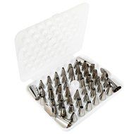 CoZroom 52-Piece Stainless Steel Cake Decorating Tube Set for Cake Decoration with Hinged Storage Box N6
