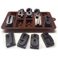 Crazy Egg 10-cavity Silicone Kids Entertaining and Educational Arabic Numbers Baking Mold N2